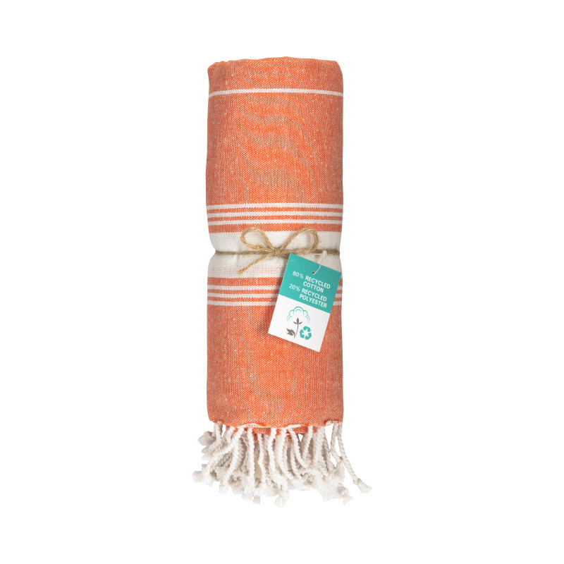 Toalla de playa / Pareo de algodón reciclado 180 g/m2