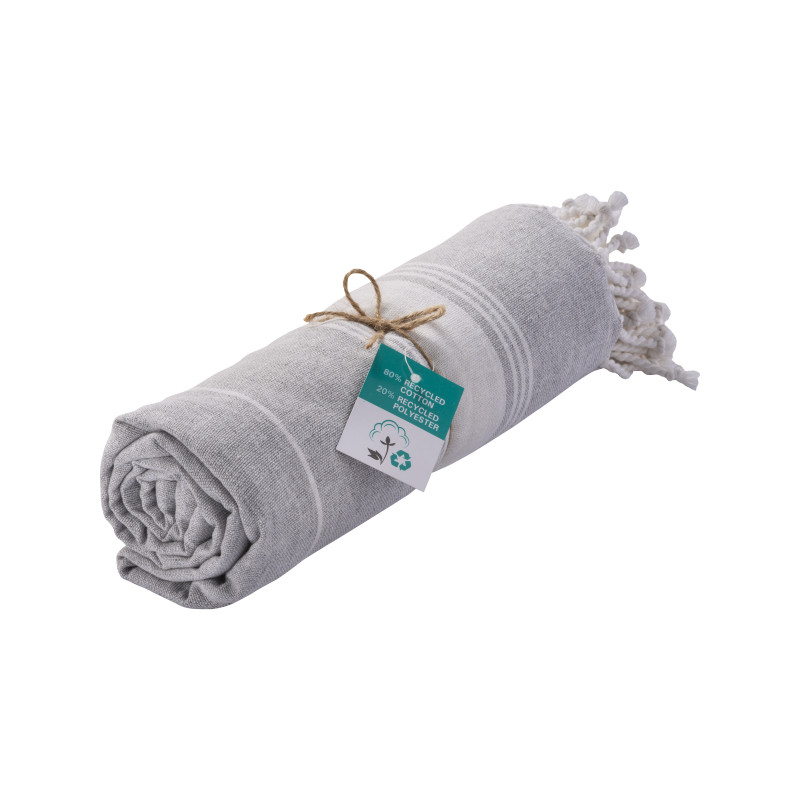 Toalla de playa / Pareo de algodón reciclado 180 g/m2