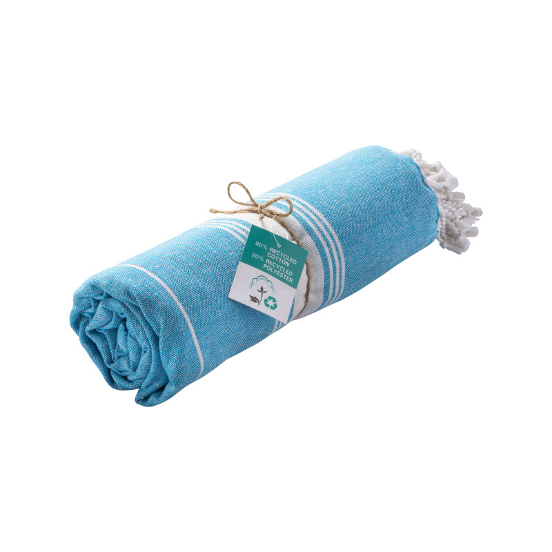 Toalla de playa / Pareo de algodón reciclado 180 g/m2