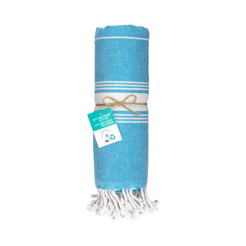 Toalla de playa / Pareo de algodón reciclado 180 g/m2