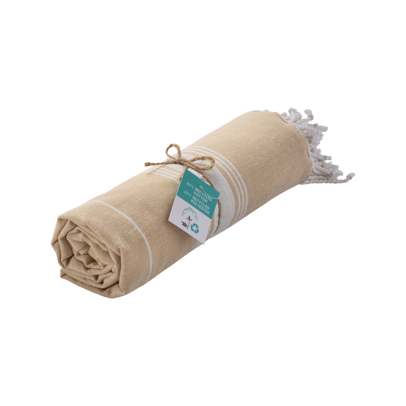Toalla de playa / Pareo de algodón reciclado 180 g/m2
