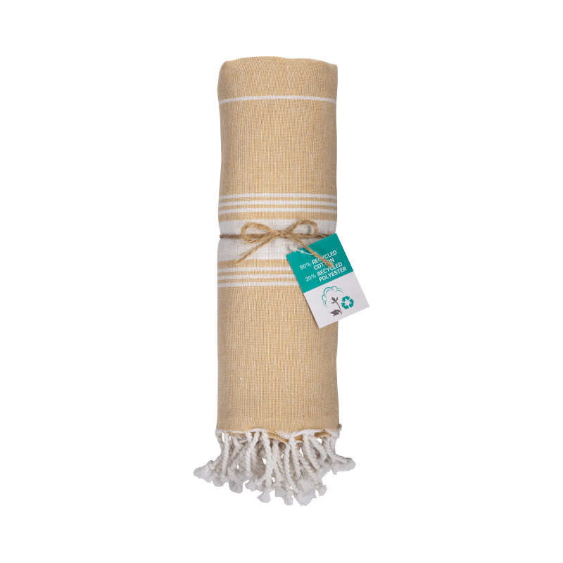 Toalla de playa / Pareo de algodón reciclado 180 g/m2