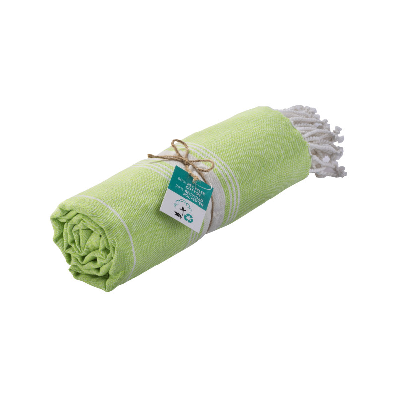 Toalla de playa / Pareo de algodón reciclado 180 g/m2
