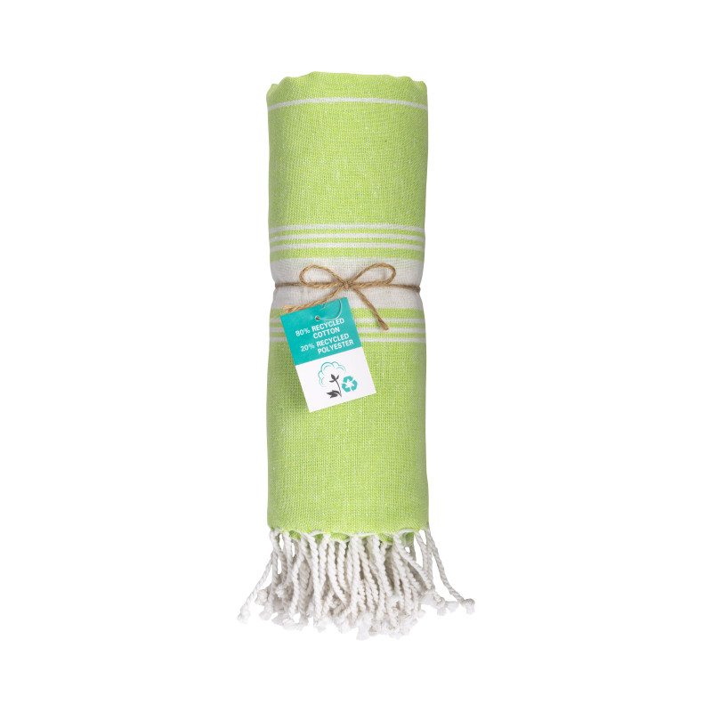 Toalla de playa / Pareo de algodón reciclado 180 g/m2