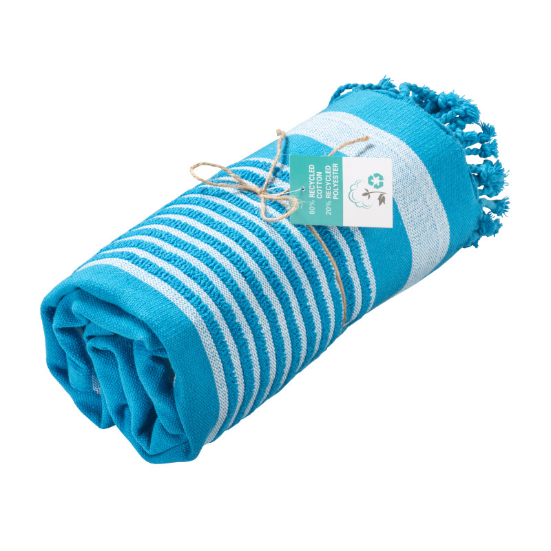 Toalla/pareo de playa de algodón reciclado de 350 g/m2
