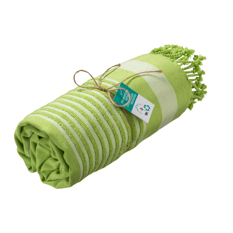 Toalla/pareo de playa de algodón reciclado de 350 g/m2