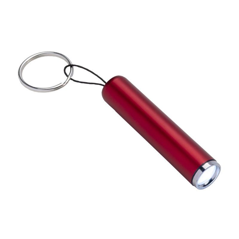 Mini linterna de plástico con luz LED para grabado láser y llavero
