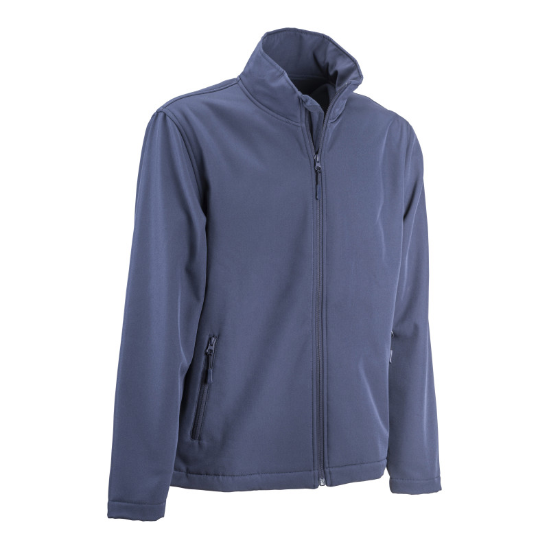 Chaqueta softshell con forro polar, dos bolsillos laterales y cremallera