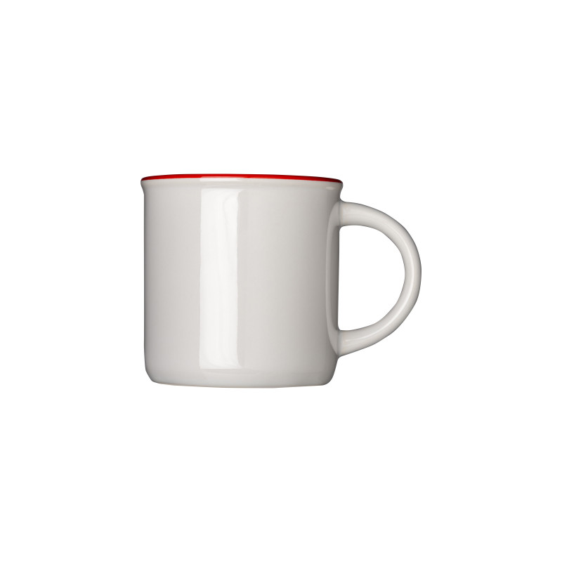 Taza de cerámica vintage de 240 ml apta para la sublimación con borde de color