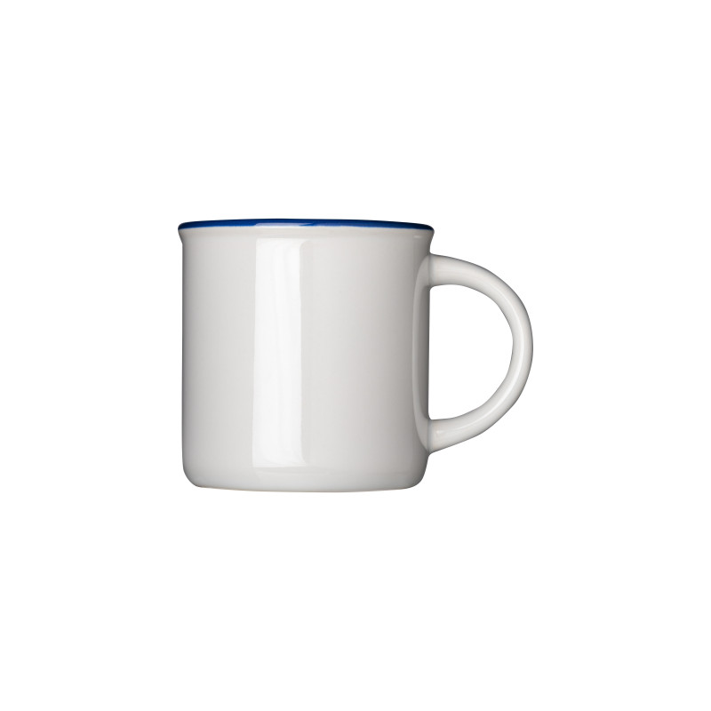 Taza de cerámica vintage de 240 ml apta para la sublimación con borde de color