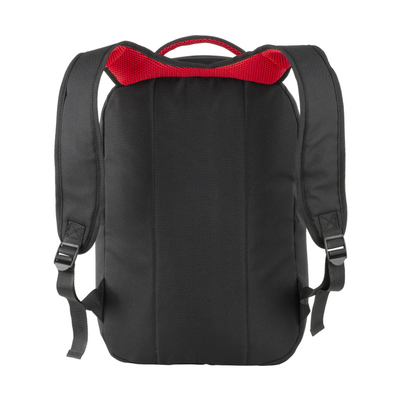 Mochila para ordenador de poliéster. Bolsillo principal para portátil y 3 bolsillos