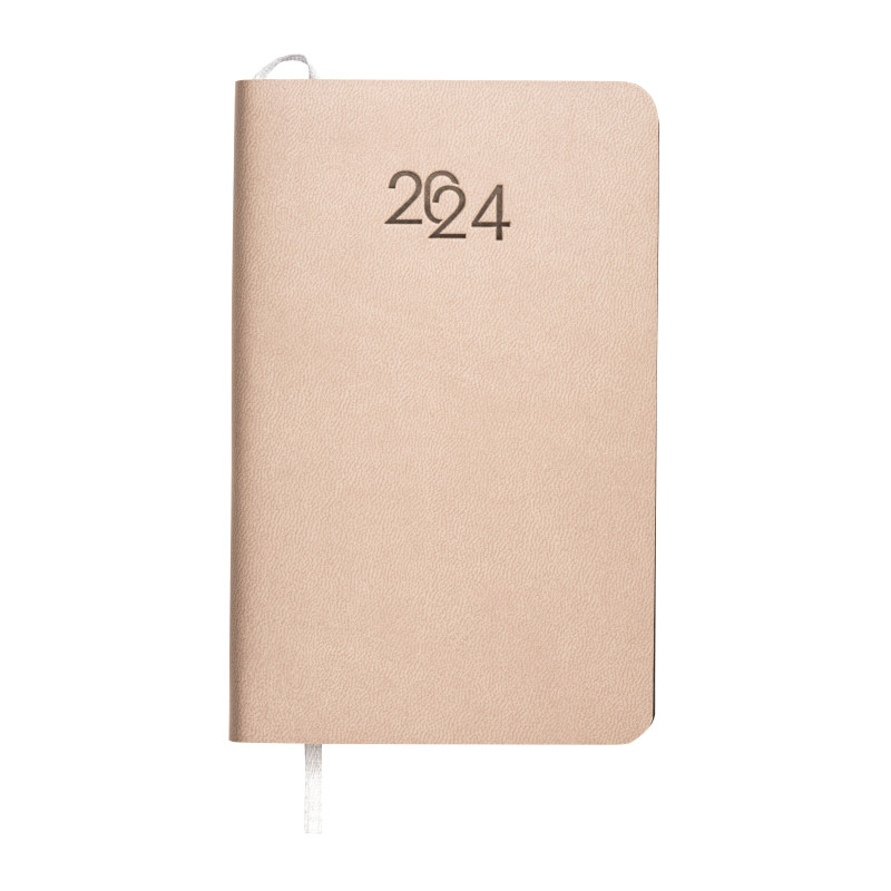 Agenda de bolsillo semanal 2024 con cubierta flexible de PU - Caja a pedido Art. 23794