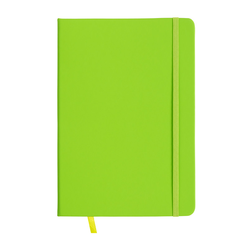 Cuaderno con elàstico y hojas de papel rayado