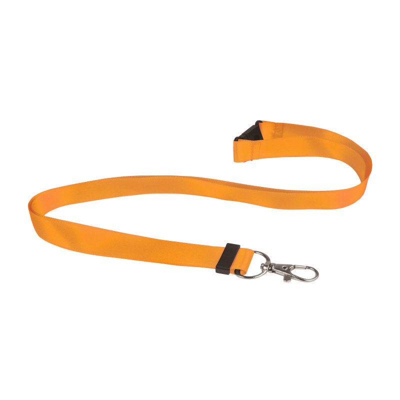 Lanyard con apertura de seguridad y mosquetón
