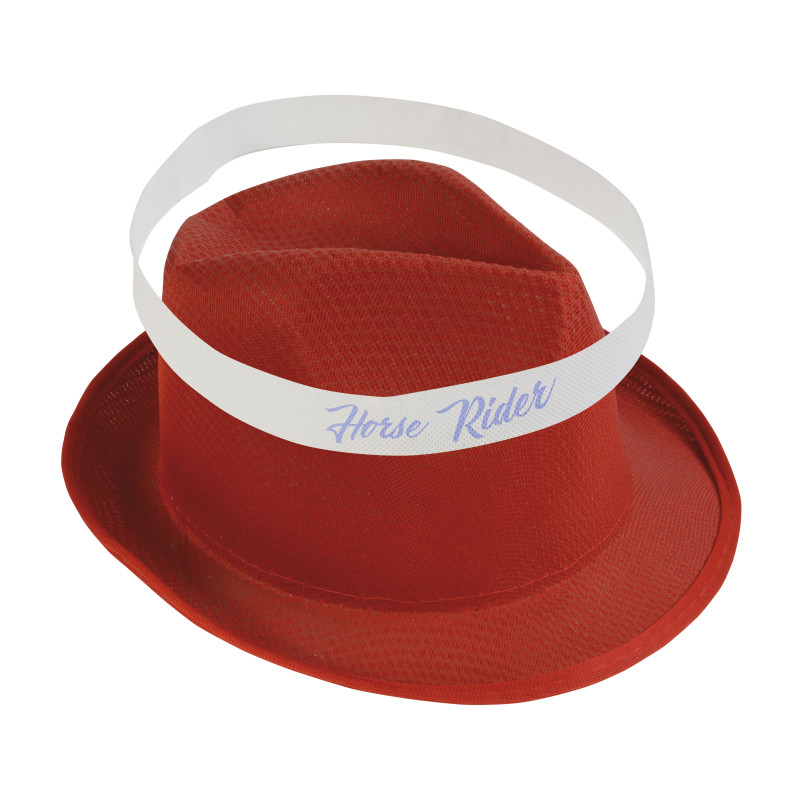 Sombrero con cinta elástica personalizable.