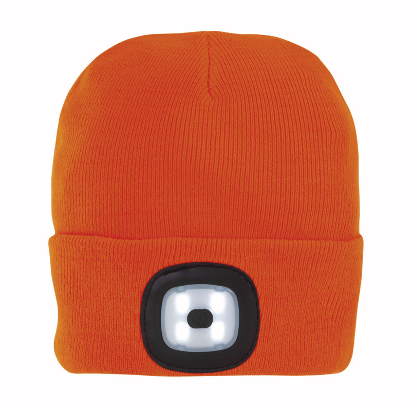 Gorro de lana 100% acrilico grueso con LED extraíble y recargable como USB. Caja individua