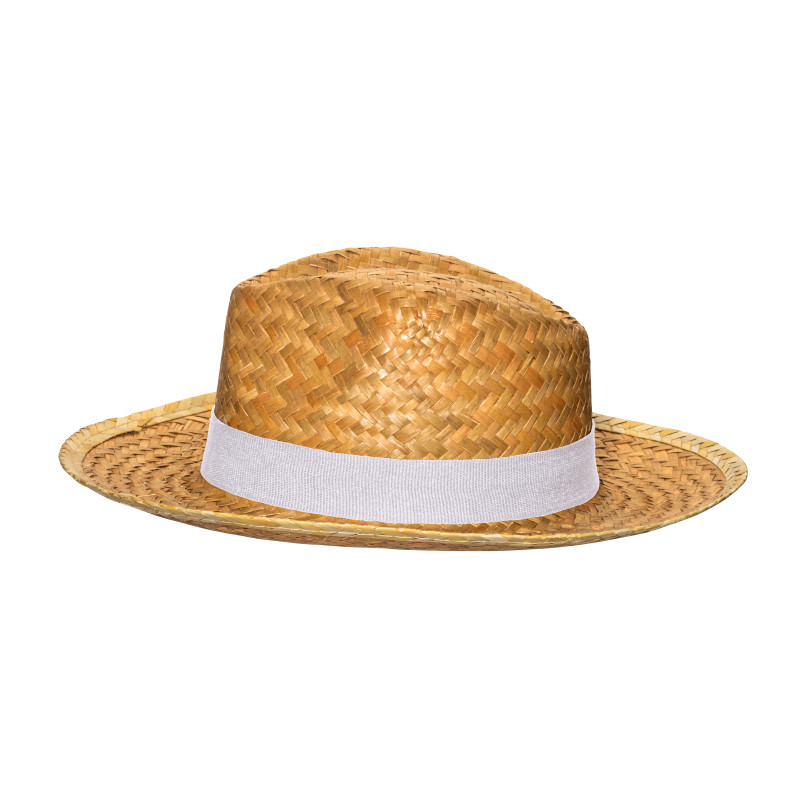 Sombrero de paja con elástico de 3 cm aplicable y personalizable
