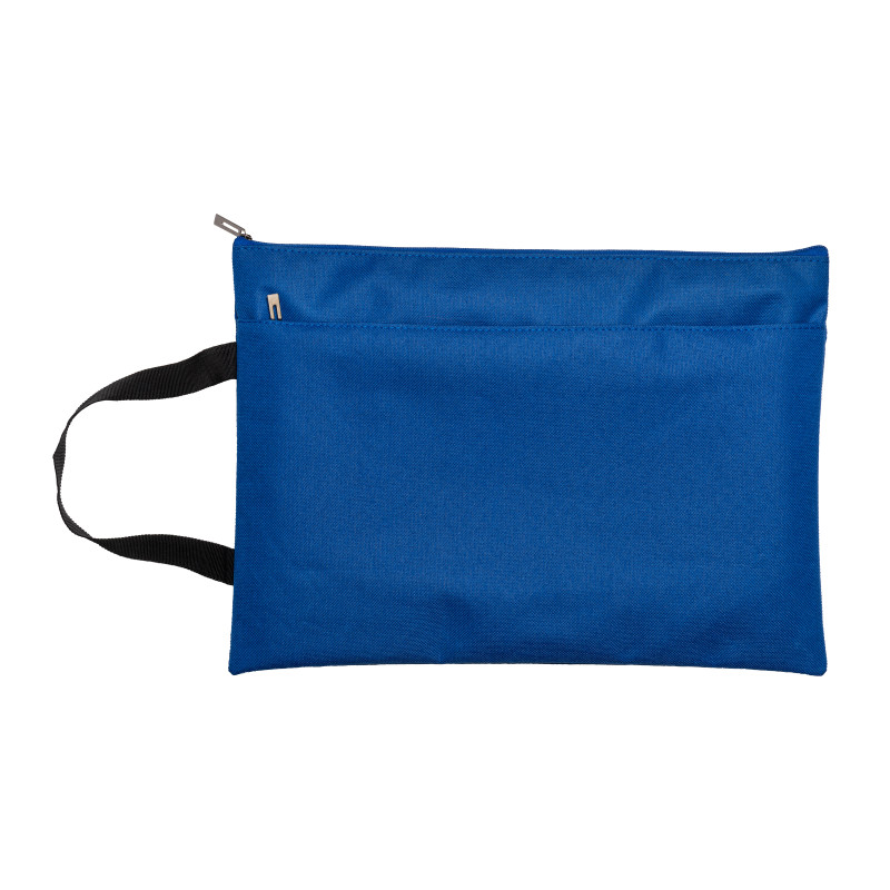 Porta documentos de poliéster con bolsillo frontal