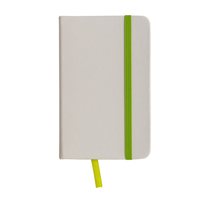 Cuaderno con elàstico y hojas de papel rayado