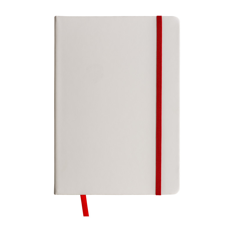 Cuaderno con elàstico y hojas de papel rayado