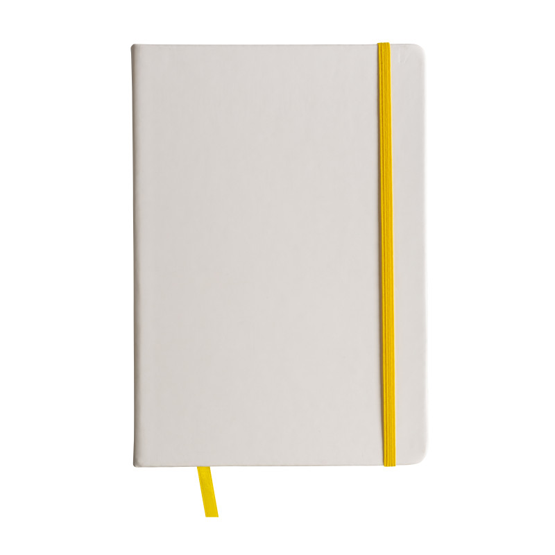 Cuaderno con elàstico y hojas de papel rayado