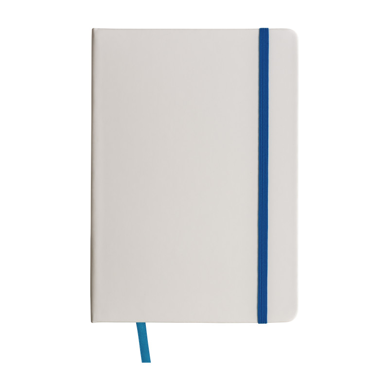 Cuaderno con elàstico y hojas de papel rayado