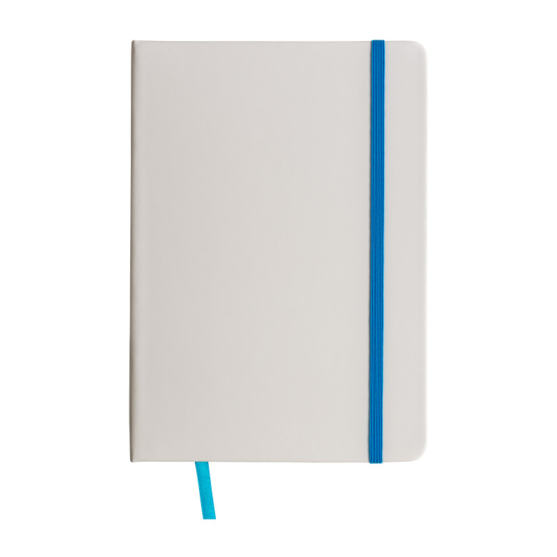 Cuaderno con elàstico y hojas de papel rayado