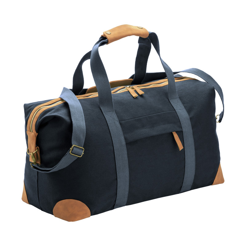 Bolsa de lona reciclada. Correa de hombro ajustable y extraíble con hebillas metálicas