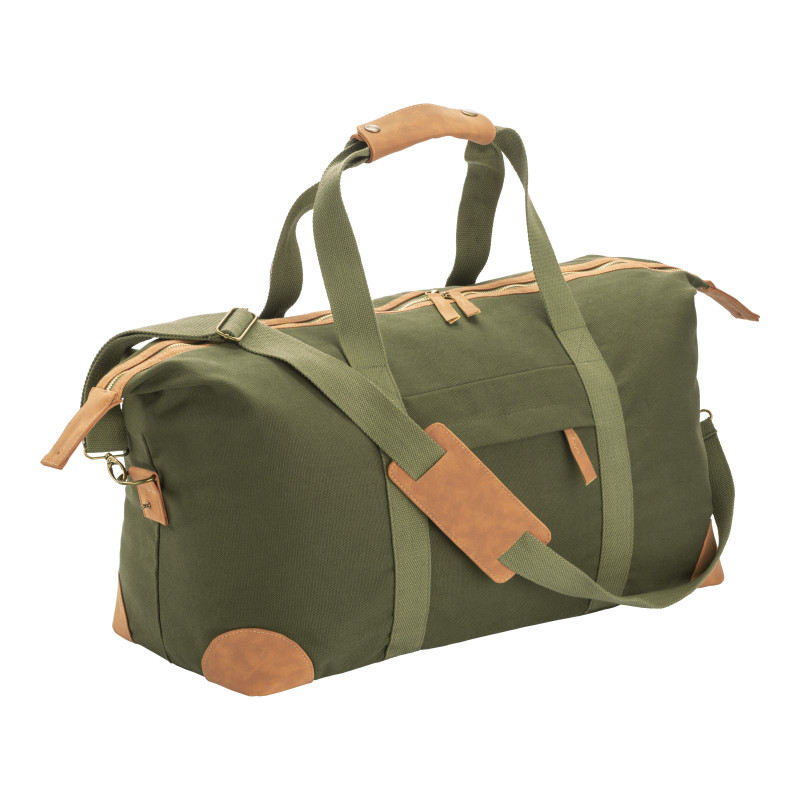 Bolsa de lona reciclada. Correa de hombro ajustable y extraíble con hebillas metálicas