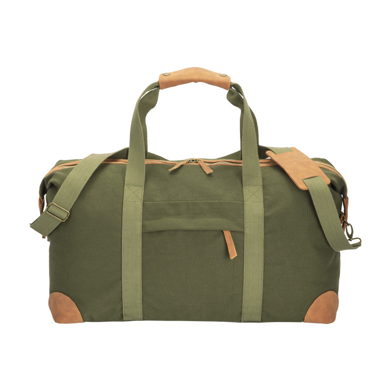 Bolsa de lona reciclada. Correa de hombro ajustable y extraíble con hebillas metálicas
