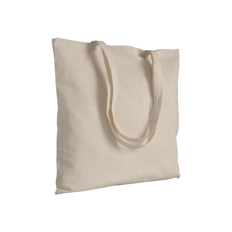 Bolsa de algodón natural, asas largas