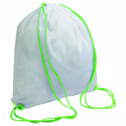 Mochila blanca de poliester...