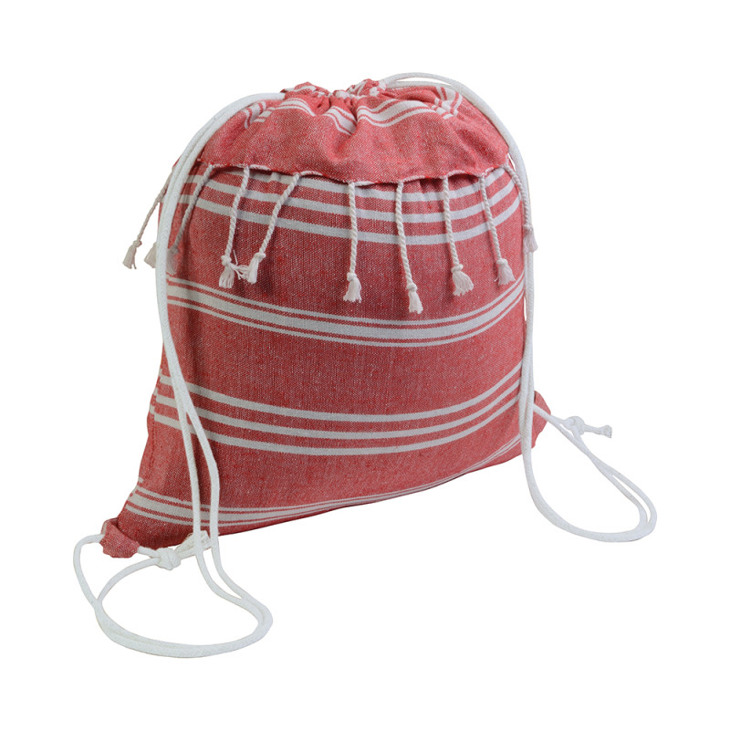 Mochila de algodón con efecto fouta