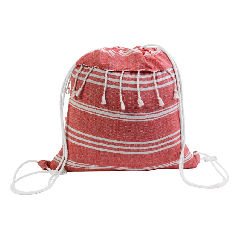 Mochila de algodón con efecto fouta