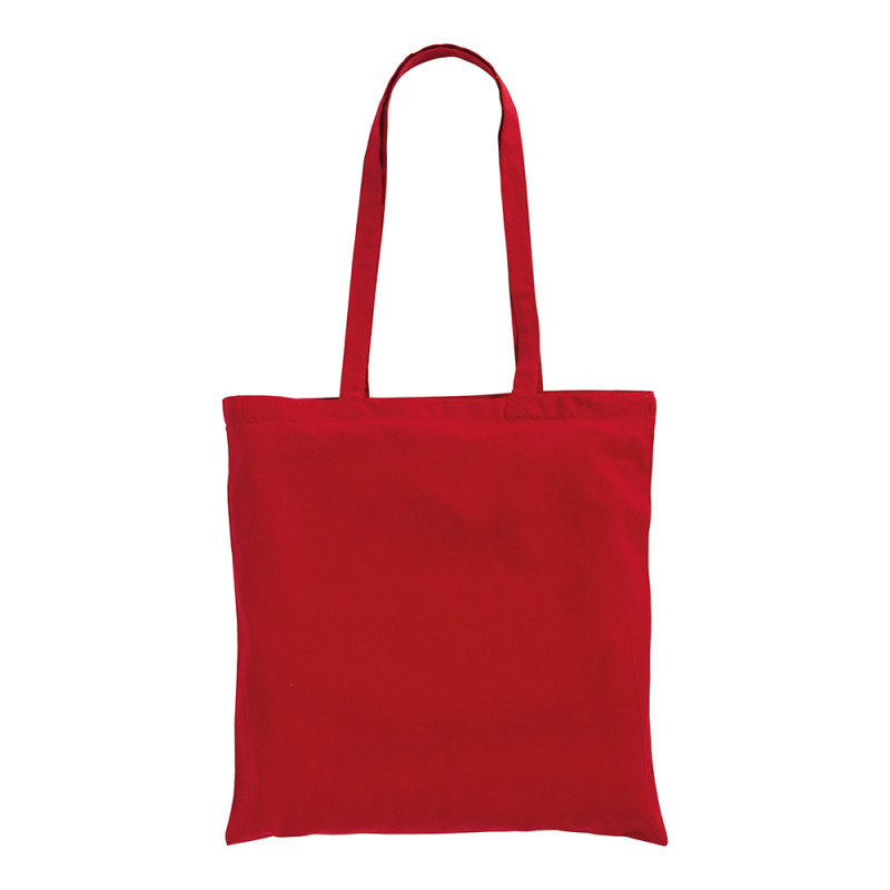 Bolsa shopper de color liso en algodón reciclado de 140 g/m2. Certificado GRS