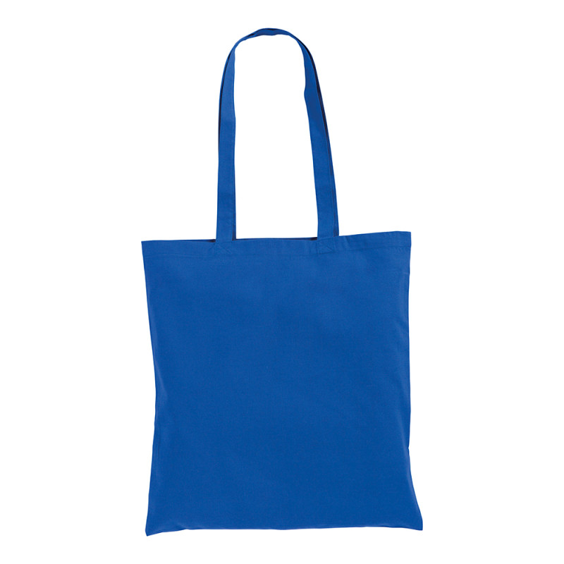 Bolsa shopper de color liso en algodón reciclado de 140 g/m2. Certificado GRS