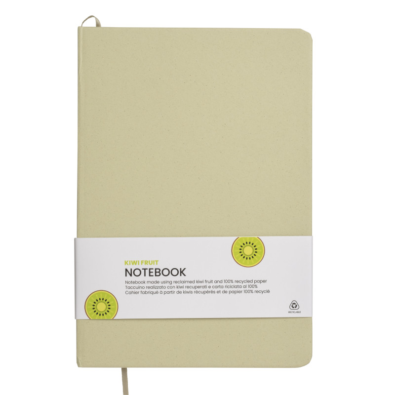 Cuaderno con cubierta de residuos de frutas y cierre elástico