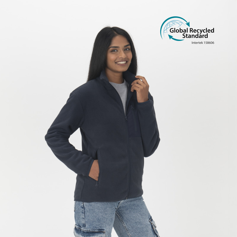 Sudadera unisex de micropolar en tejido de 240 g/m2 (100% poliéster reciclado)