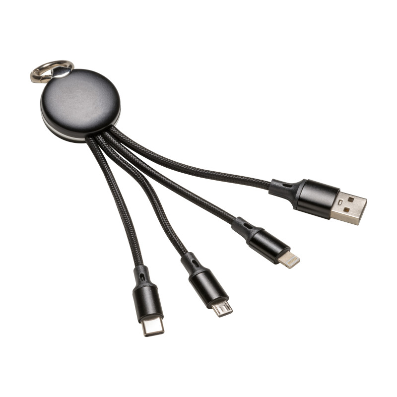 Juego de cables Micro USB, lighthing, tipo C con LED