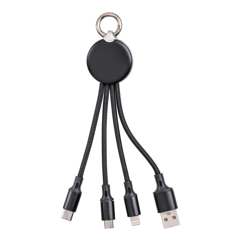 Juego de cables Micro USB, lighthing, tipo C con LED