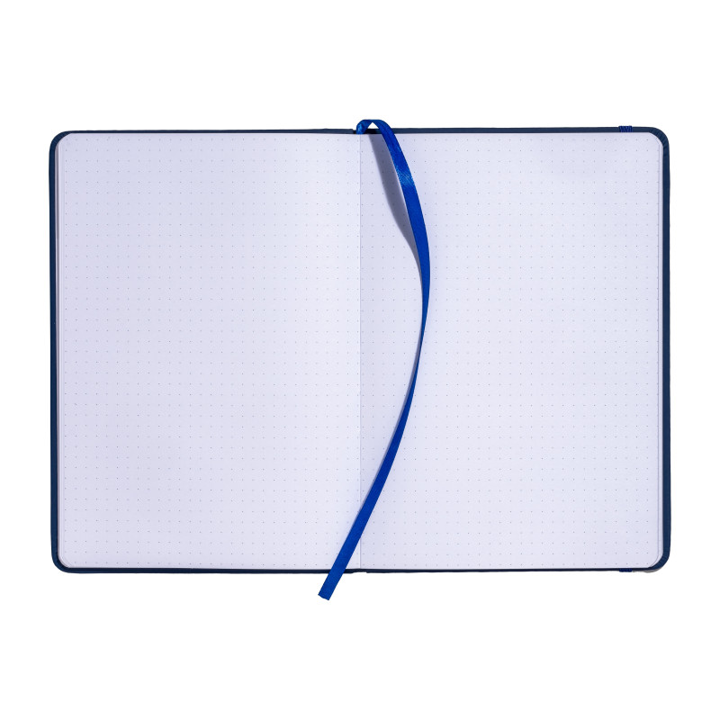 Cuaderno con cubierta de PU. Hojas punteadas en papel blanco (80 páginas)