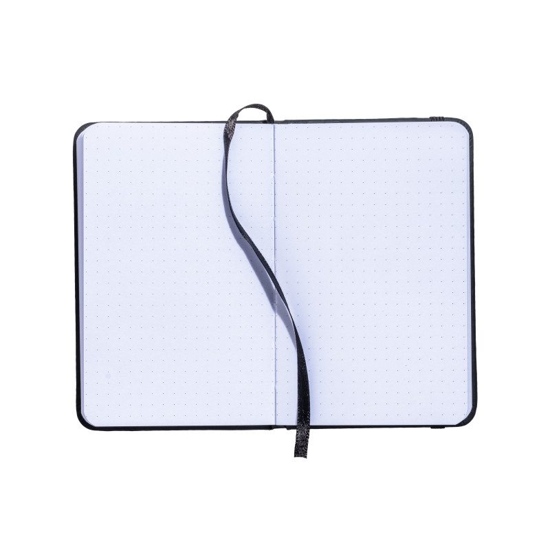 Cuaderno con cubierta de PU. Hojas punteadas en papel blanco (80 páginas)