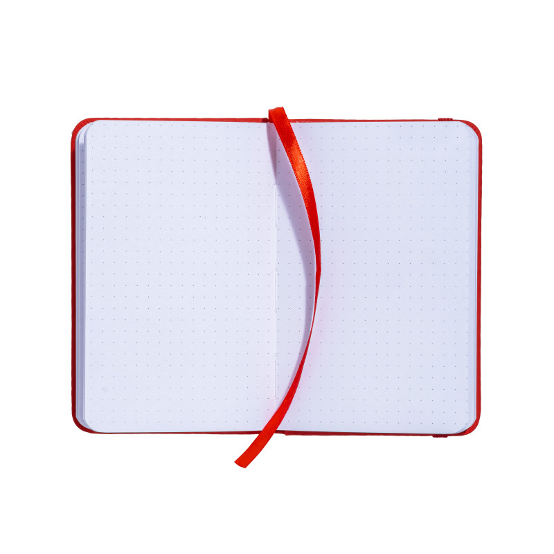 Cuaderno con cubierta de PU. Hojas punteadas en papel blanco (80 páginas)