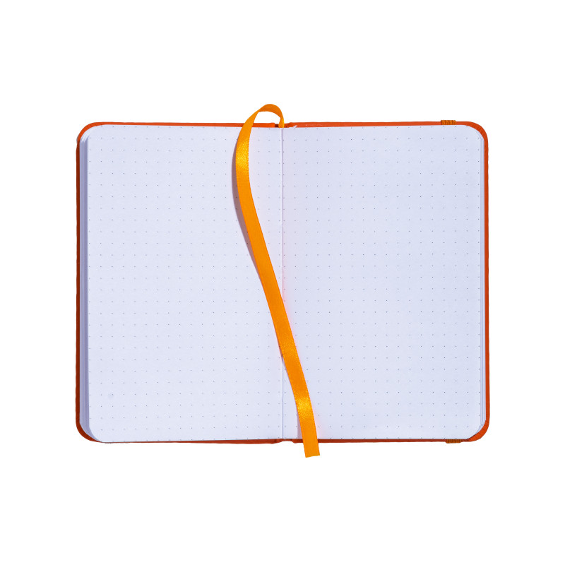 Cuaderno con cubierta de PU. Hojas punteadas en papel blanco (80 páginas)