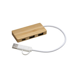 Concentrador USB Bamboo con...