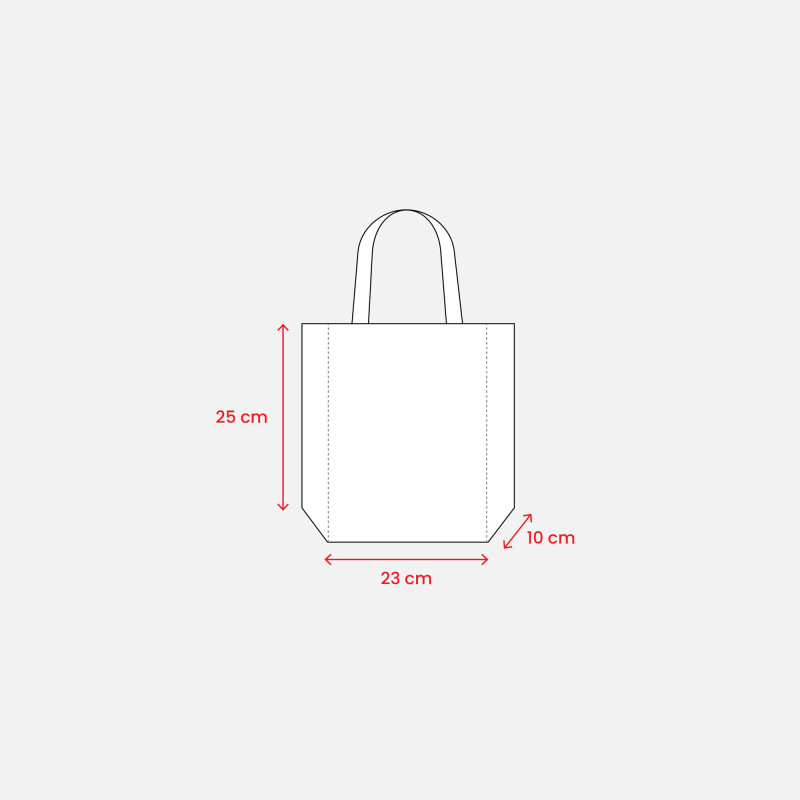 Bolsa shopper de PET reciclado termosellado de 80 g/m2 (TNT R-PET)