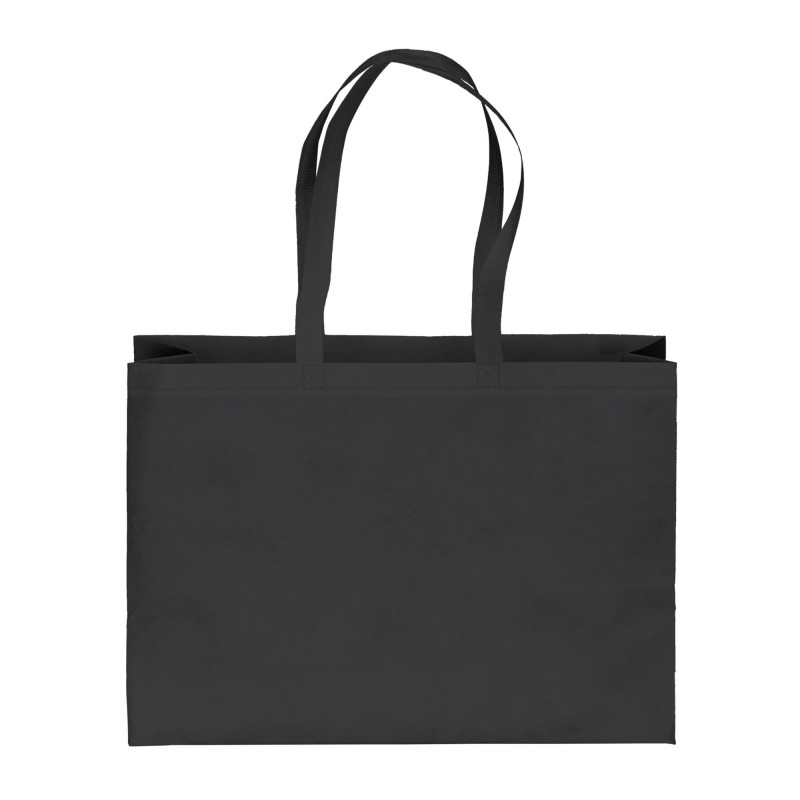Bolsa shopper fabricada en PET reciclado de 100 g/m2 (TNT R-PET) termosellado