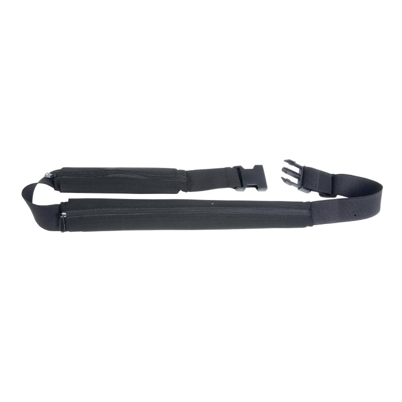 Funda delgada con 2 bolsillos de malla con correa elástica y ajustable