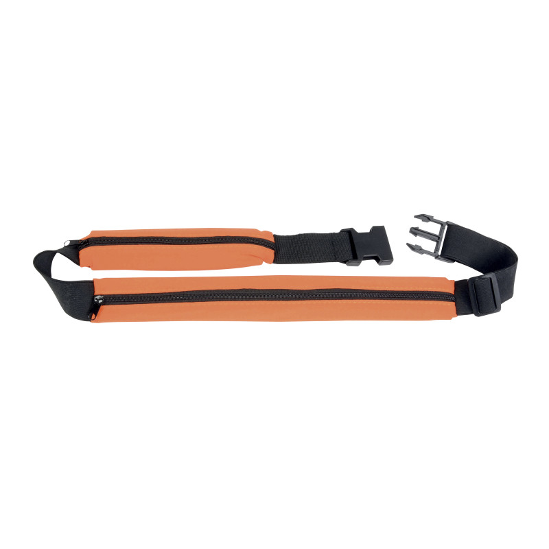 Funda delgada con 2 bolsillos de malla con correa elástica y ajustable