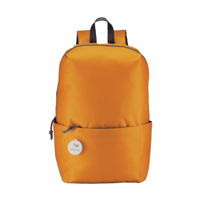 Mochila de 4 bolsillos de poliéster sin PVC con cuatro bolsillos, espalda ajustable